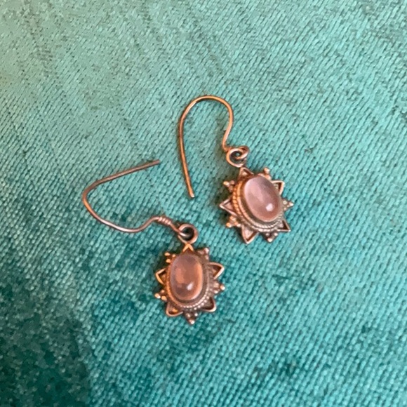 Vintagege moonstone silverr earrings - Picture 2 of 5